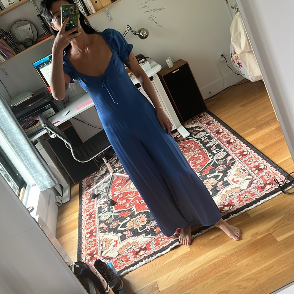 Staud Blue Romper